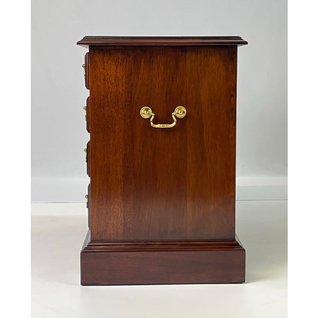Late 20th Century Late 20th Century Councill Craftsmen Mahogany 4-Drawer Bedside Chest For Sale - Image 5 of 12