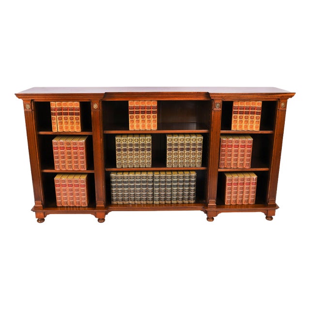 Antique Victorian Ormolu-Mounted Walnut Open Bookcase, 19th Century For Sale