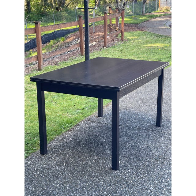 2000 - 2009 Mid Century Modern Expendable Dining Table For Sale - Image 5 of 9