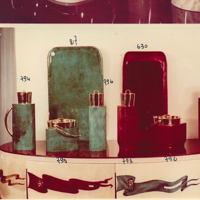 Overview a rare and highly decorative thermos designed by aldo tura and produced in italy in the 1940s, combining the...