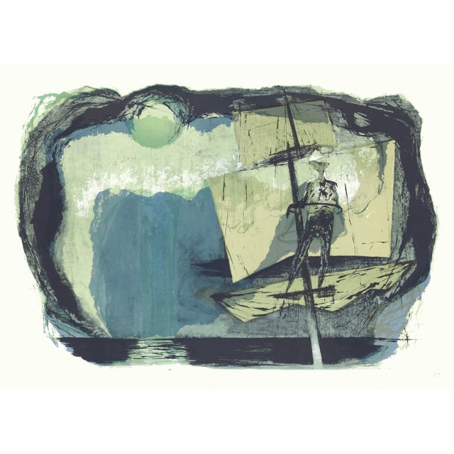 1968 "Moby Dick" Lithograph by Benton Spruance "The Spirit-Spout" For Sale