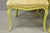 Mid 20th Century Vintage French Hollywood Regency Yellow Tufted Drape Carved Side Chairs - A Pair For Sale - Image 5 of 16