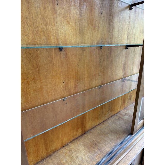 Wood Vintage Pharmacy Display Case in Mahogany For Sale - Image 7 of 18