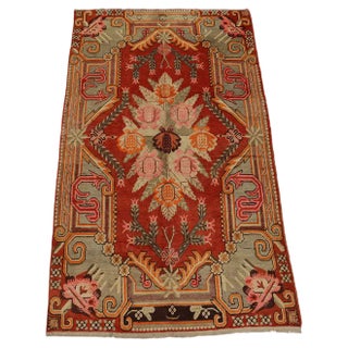 Hand Knotted Khotan Samarkand Rug, 1920s For Sale