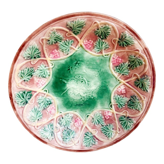 Late 19th Century Griffen Smith & Hill American Majolica Centerpiece Bowl For Sale