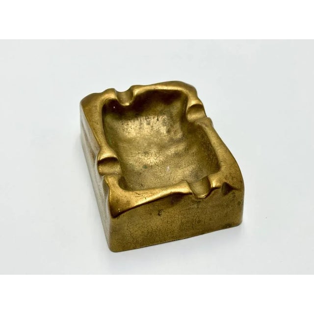 Metal Mid-Century Modern Ashtray in Brass, Germany, 1960s For Sale - Image 7 of 9