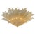 Glass Gold Flecked Murano Glass Leaf Form Ceiling Mount Fixture For Sale - Image 7 of 7