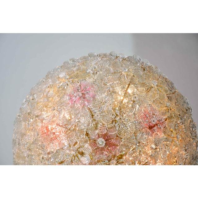 1970s Amazing Set of 2 Murano Glass Ceiling Flower by Seguso for Venini For Sale - Image 13 of 17