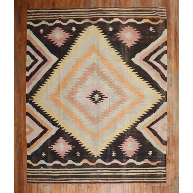 Turkish Room Size Antique Kilim For Sale - Image 16 of 18