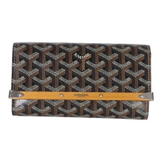 Gold Black Goyardine Monte Carlo Mini Clutch For Sale