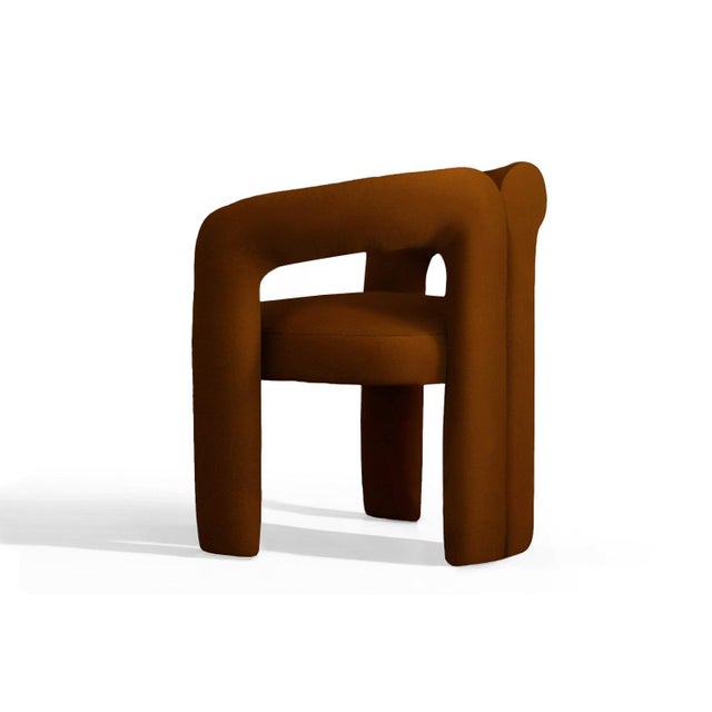 Delirio Armchair in Brown Velvet from Moanne For Sale - Image 4 of 5
