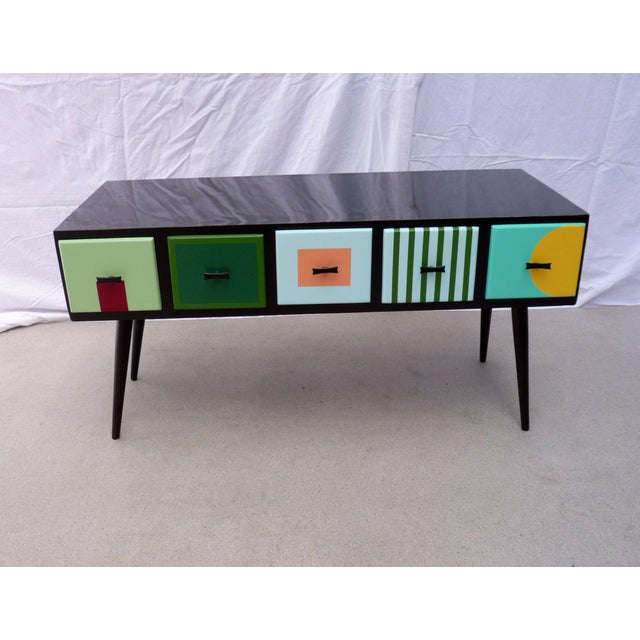 Black Chest of Drawers with Five Mini Drawers For Sale - Image 8 of 8