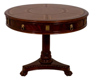 Scarborough House Round Leather Top Center Table