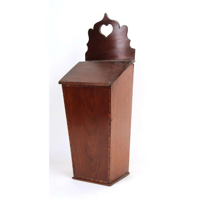 19th century inlaid mahogany candle box.