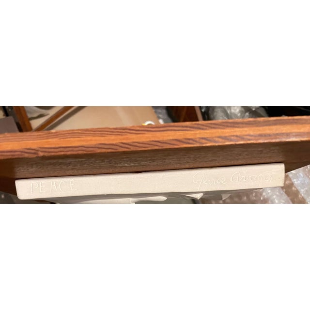 Art Deco Early 20th Century George Aarons, Plaster Sculpture Relief Art Deco Plaque WPA Artist Peace Swords to Ploughshares For Sale - Image 3 of 4