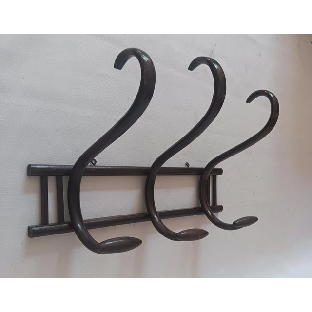 Vintage Wall Coat Rack in Bentwood, 1950s For Sale - Image 3 of 7
