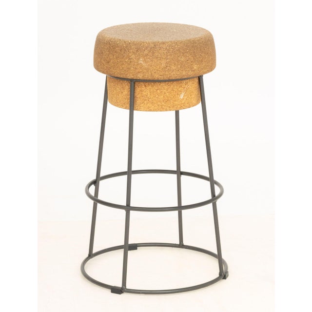 Late 20th Century Set of Three Radice and Orlandini for Domitalia "Bouchon" Bar Stools For Sale - Image 5 of 6