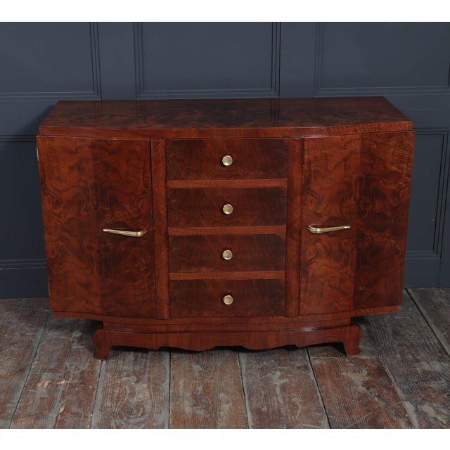 Art Deco French Small Sideboard in Walnut, 1925 For Sale - Image 15 of 16
