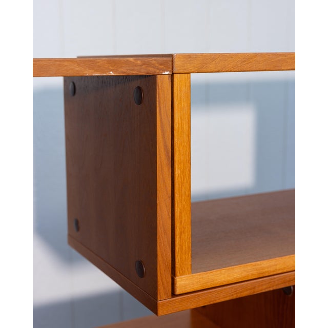 Vintage Scandinavian Teak Modular Puzzle Wall Unit Room Divider, 4 Pieces For Sale - Image 18 of 18