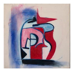 Giorgio Lo Fermo - Pink and Fuxsia Composition - Oil - 2019