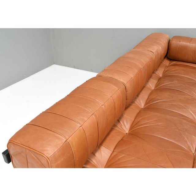 Brown Vintage DS80 Daybed Sofa in Cognac Tan Leather from de Sede, 1970s For Sale - Image 8 of 18