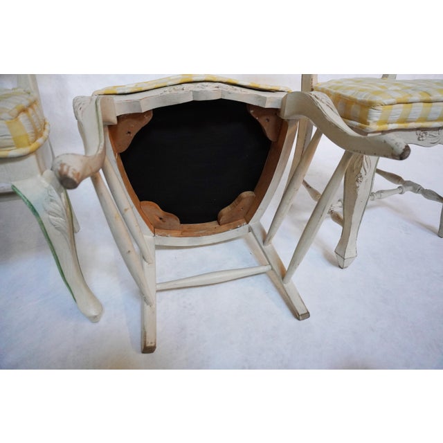 Set of 10 French Country Ladder Back Painted Chairs For Sale - Image 14 of 18