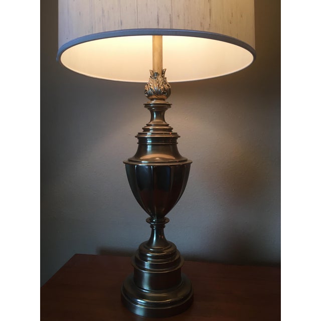 Stiffel 12Sided Solid Brass Urn Trophy Lamp & Original Stiffel Shade