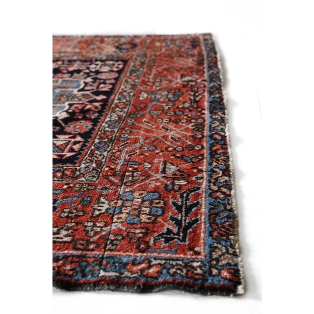 Salmon Antique Karaca Scatter Rug For Sale - Image 8 of 10