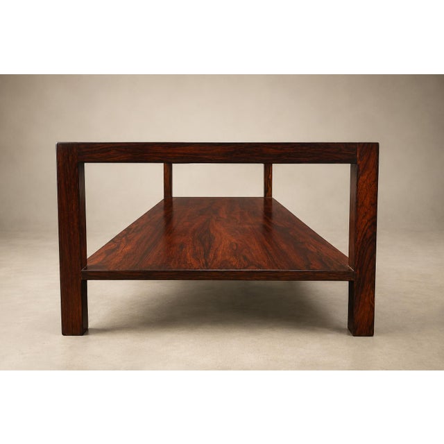 Brazilian Modern Two-Tier Coffee Table in Rosewood and Glass by Celina Decorações, 1960s For Sale - Image 9 of 18