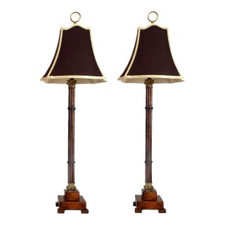 Lamp Pair Faux Bamboo For Sale