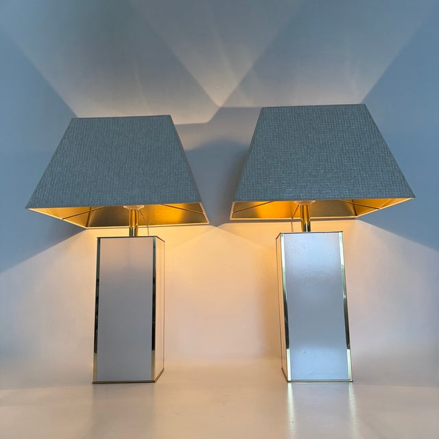 Table Lamps in the style of Maison Jansen, 1970s, Set of 2, in Good conditions. Designed 1970 to 1979 European Plug (up to...