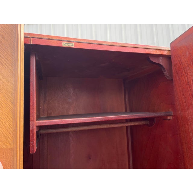 Vintage Austinsuite Oak Double Wardrobe For Sale - Image 9 of 13