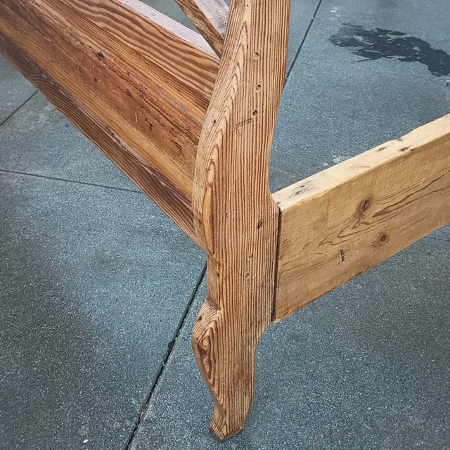 Brown 1970s Vintage Queen Pine Bed Frame For Sale - Image 8 of 12
