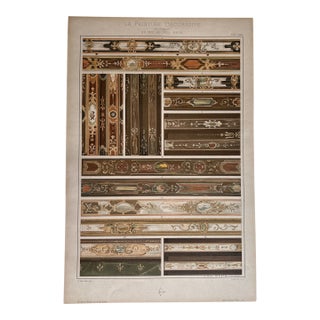 Antique French Decorative Painting Design Print, "La Peinture Décorative en France," 16th–18th Century For Sale