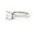 Contemporary Gia Platinum Princess Cut Diamond Engagement Ring 3.02ct 7.9g, Size 6 For Sale - Image 3 of 12