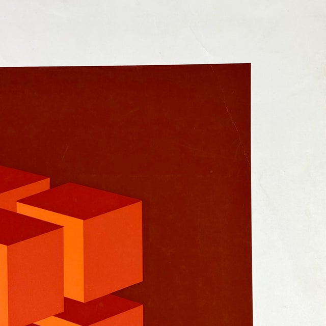 1970 Red Cube Geometric Serigraph #20/50 by Marko Spalatin For Sale In Philadelphia - Image 6 of 6