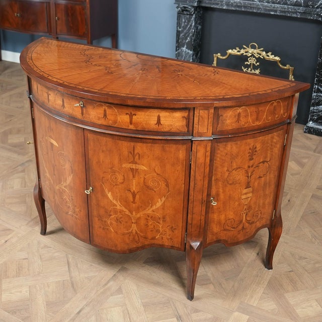Vintage John Richard Demi Lune Cabinet For Sale - Image 10 of 16