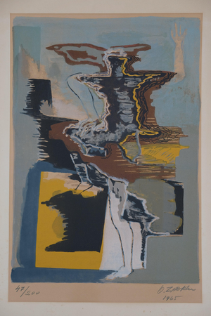 Ossip Zadkine, Ange en feu, Lithograph