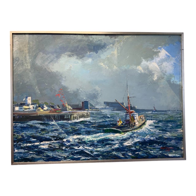 20th Century Newport Harbor Painting For Sale