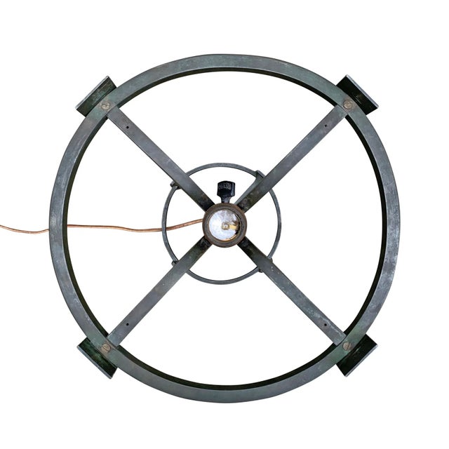 Verdigris Vienna Secession Bronze Table Lamp For Sale - Image 8 of 13