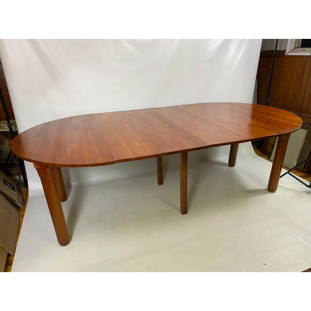 1960s Mid-Century Custom Made Cherry Dining Table For Sale - Image 5 of 13