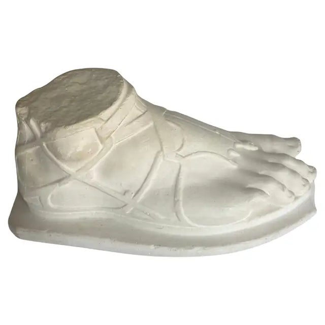 Early 20th Century classical plaster Hermes foot model impressed "D Brucciani & Co London" and numbered "2504". Signed...