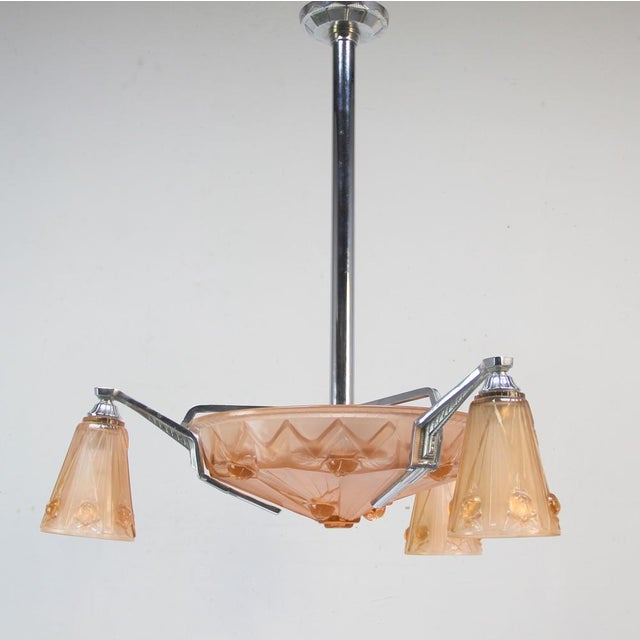 Art Deco Chandelier by Jean Gauthier for EJG, 1930s For Sale - Image 13 of 13