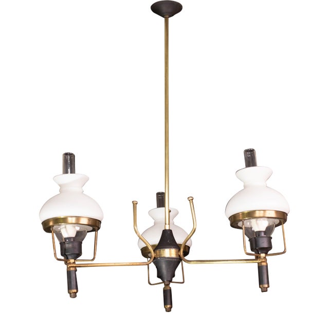 Italian Mid-Century Chandelier by Stilnovo, 1960s For Sale