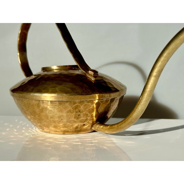 Brass Metal Flower and Cactus Watering Can by Emil Funk for Veb-Kunstschmiede Neuruppin, 1950s For Sale - Image 11 of 18