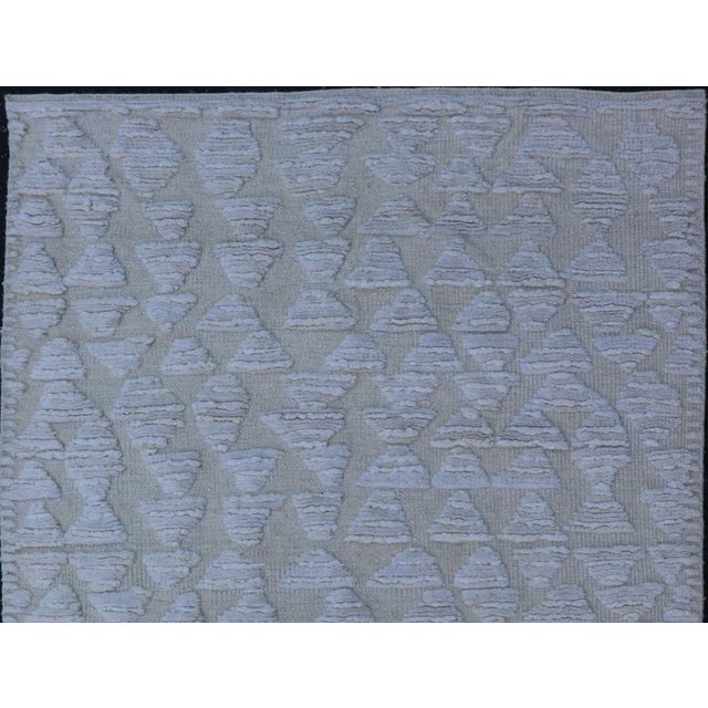 Abstract Modern Area Rug Hand Knotted Wool by Keivan Woven Arts, 4'8 X 6'9 For Sale - Image 4 of 13