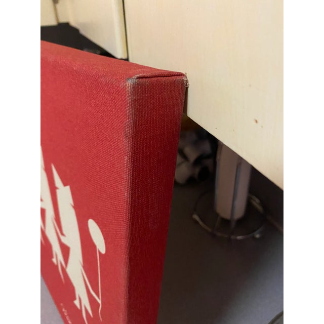 Wood Alexander Girard Paper Dolls Framed Canvas Wall Hanging For Sale - Image 7 of 13