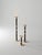 Set of 3 maïa candleholders in solid brass & aluminum by studio marine breynaert. Dimensions: ø 10 x h 51.5 cm (large), ø...