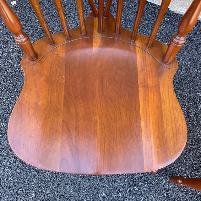 Vintage Kling Furniture American Traditional Cherry Comb Back Windsor