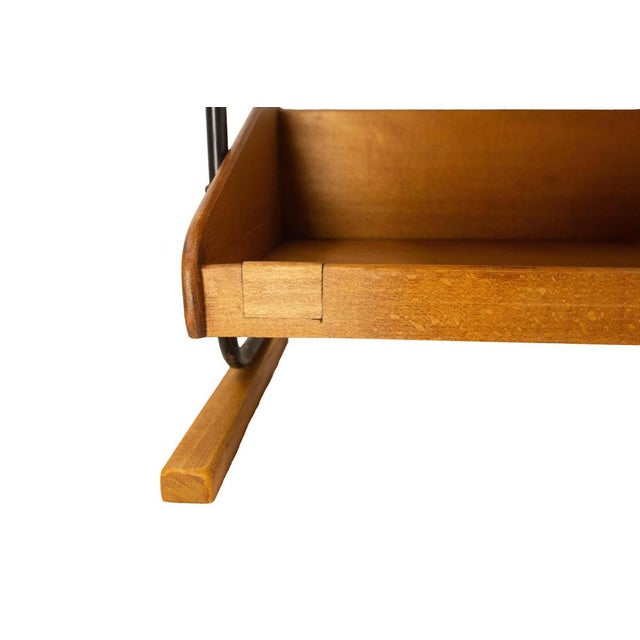 Wood Mid-Century French Beech and Iron Étagère, 1950 For Sale - Image 7 of 9